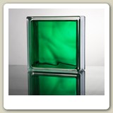 In-Colour  Green Glass Block from Blokup.com.au - The Glass Block Shop