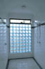 Opening Glass Block window - vented welle blue shower wall